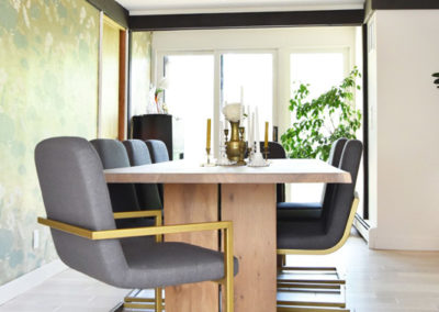 a dining room designed by Brand*Eye Home